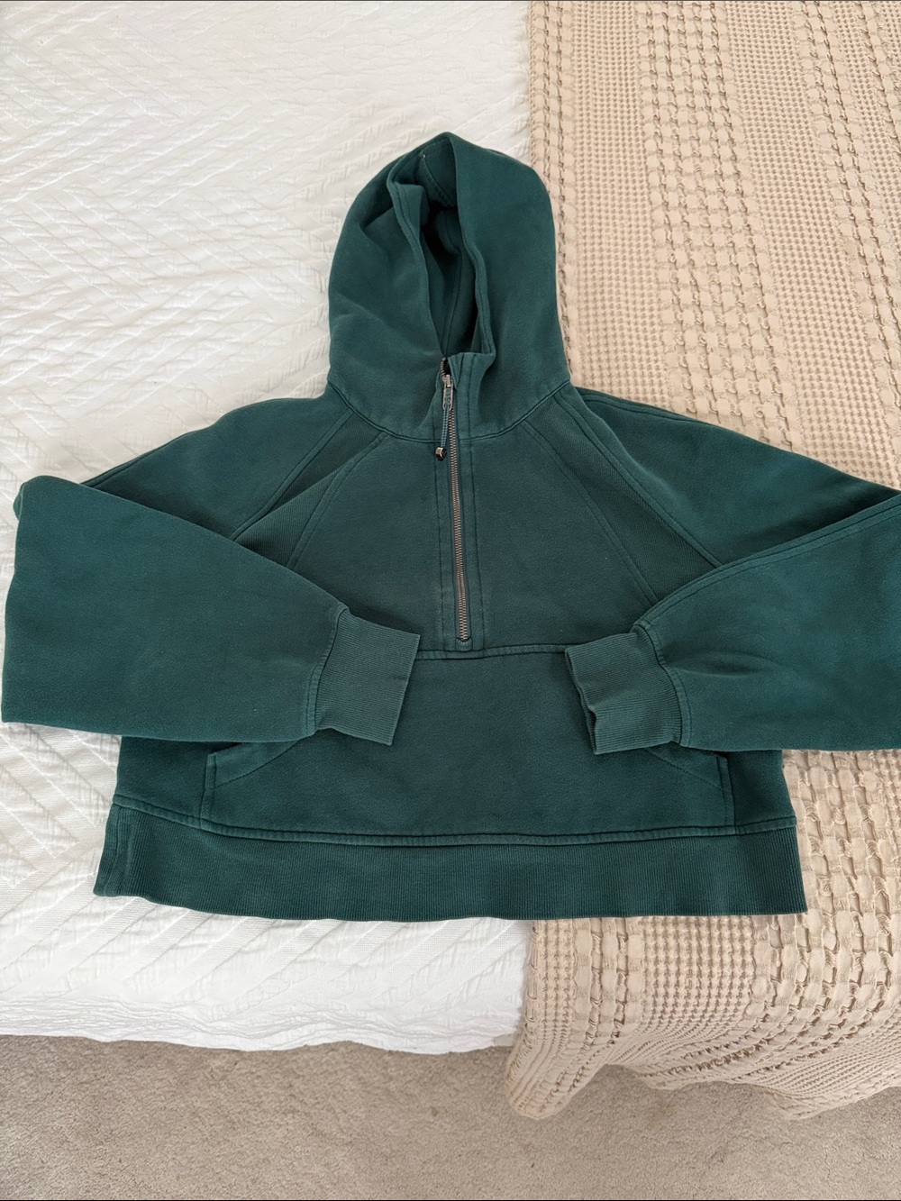 lululemon athletica Kids Dark Green Half-Zip Hoodie